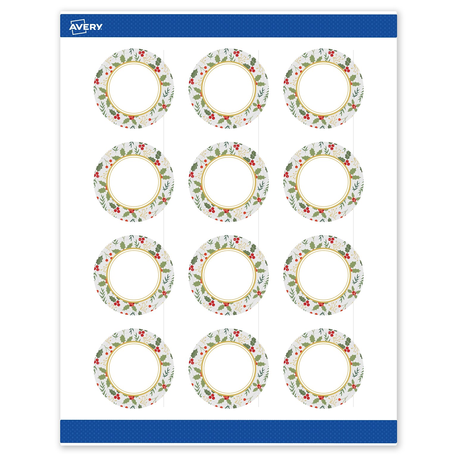 Avery Circle Multipurpose Labels, 2 Dia., White, 120/Pack (19479370463)