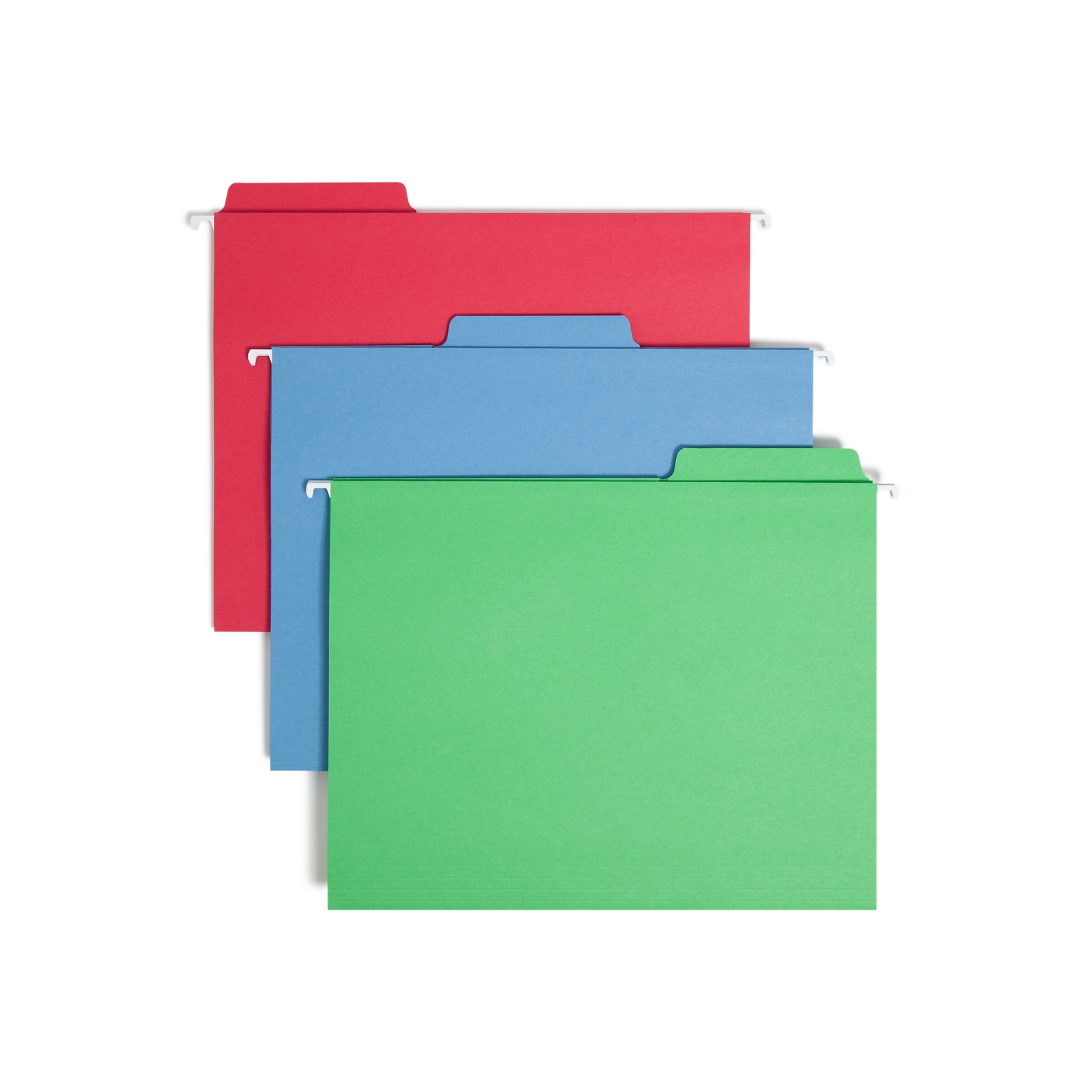 Smead FasTab® Hanging File Folders, 1/3 Cut, Letter Size, Multicolor, 18/Box (64053)