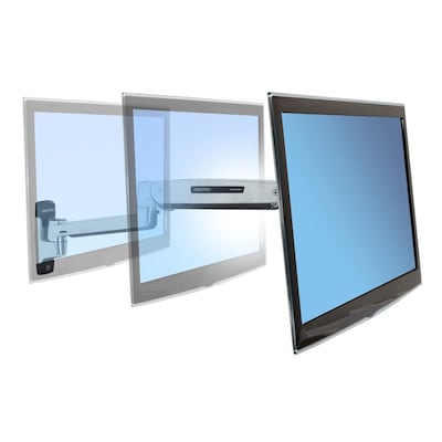 Ergotron LX HD Sit-Stand Wall Arm Adjustable Monitor, Up to 46", Polished Aluminum (45-383-026)