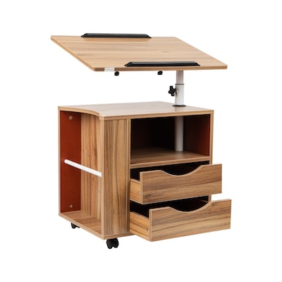 Mind Reader 23.75 Adjustable Standing Desk Laptop Stand, Brown (BEDESK-BRN)