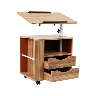 Mind Reader Woodland Collection 15.75W Office Workstation Desk, Brown (BEDESK-BRN)