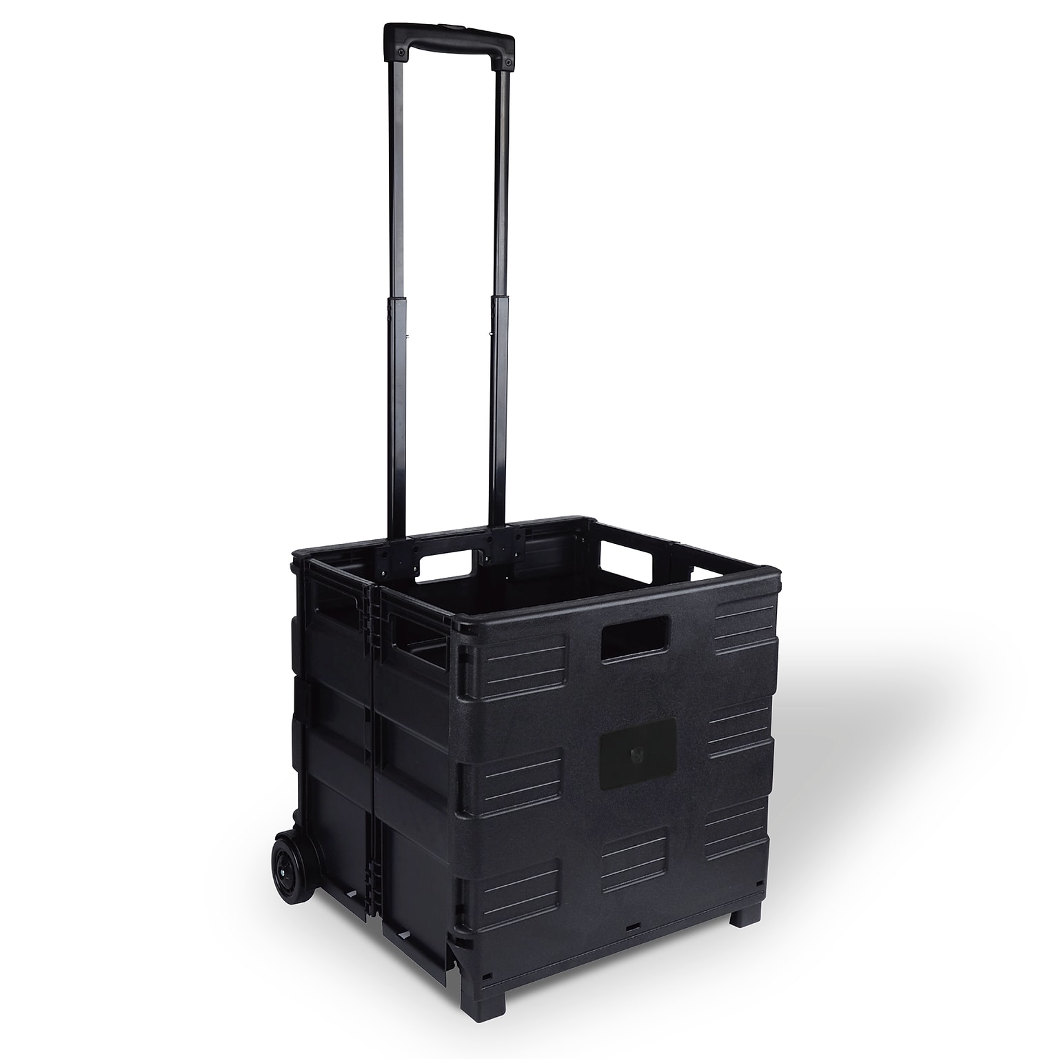 Staples Plastic/Poly Mobile Utility Cart with Dual Wheel, Black (ST60714-CC)