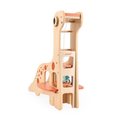 Janod Dinos Garage with Push-Along Dinosaurs, Multicolored (JND05835)