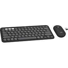 Logitech Pebble 2 Combo Wireless Keyboard and Optical Mouse Combo, Tonal Graphite (920-012061)