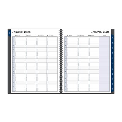 2026 Blue Sky Passages 8.5 x 11 Calendar Year Weekly & Monthly Planner, Plastic Cover, Gray (100009-26)