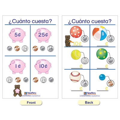 NewPath Learning Time & Money Wall Charts, Spanish Edition, 6/Set (NP-930325)