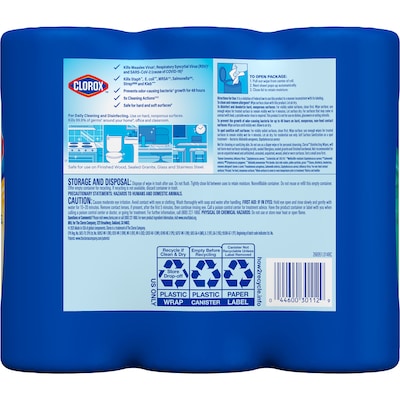 Clorox Value Pack Disinfecting Wipes, Fresh/Crisp Lemon Scent, 35 Wipes/Container, 15/Carton (CLO30112)