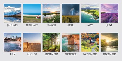 2026 House of Doolittle Earthscapes Scenic 8.5 x 4.25 Monthly Desktop Tent Calendar (3649-26)