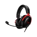 HyperX Cloud III Noise Canceling Stereo Gaming Headset, USB, 3.5mm, Black/Red (727A9AA)