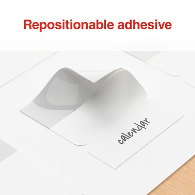 Staples Printable Self-Adhesive Tabs, White, 24-Tabs, 4 Sets (ST63048)