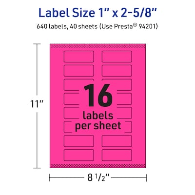 Avery Hemp Square Laser/Inkjet Multipurpose Labels, 2-3/4" x 2-3/4", Off-White (48/Pack)