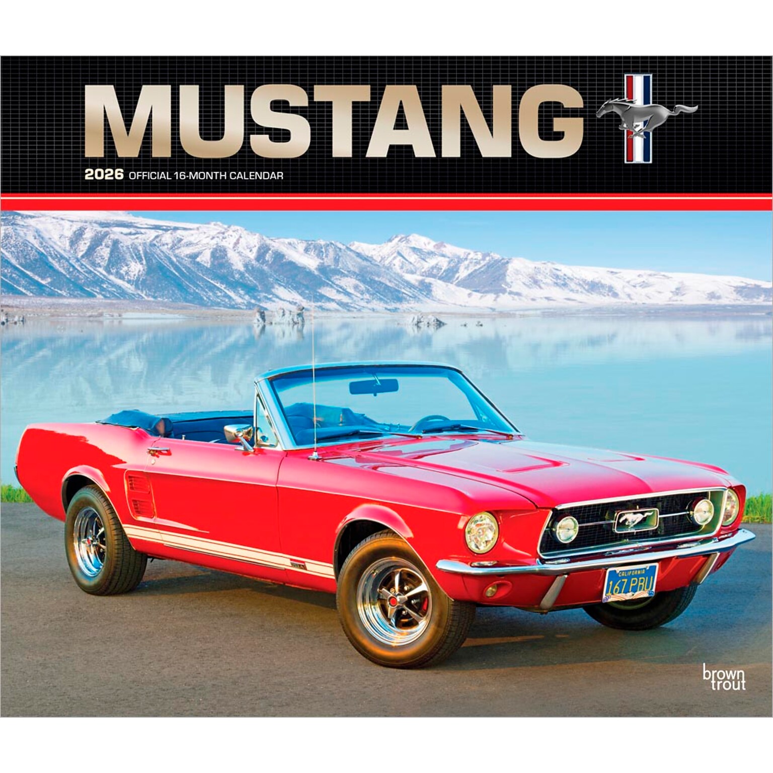 2026 BrownTrout Ford Mustang 14 x 12 Monthly Wall Calendar (9798330701643)