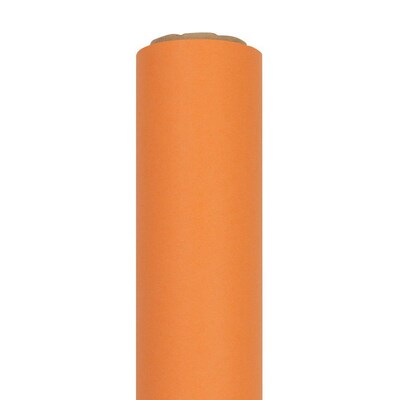 JAM Paper Short Mini Roll Wrapping Paper, 26.3 sq. ft., Orange, 2/Pack(277013533263a)