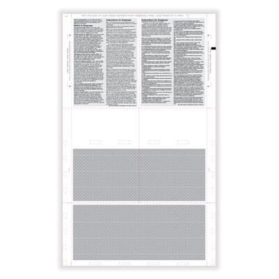 ComplyRight 2026 W-2 Tax Form, Employee Copy B, C, 2, and 2 For City/Local, 4-Up (Box), EZ-Fold Simplex, 14, 500/Pack (5224B)