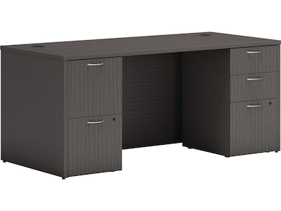 HON Mod 66W Computer Desk, Slate Teak (HLPLDS66PSTM1)