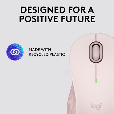 Logitech Signature M550 Wireless Ergonomic Ambidextrous Optical Mouse, Rose (910-006593)
