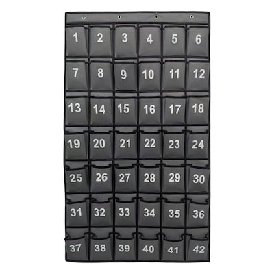 Kore Design Non-Woven Fabric Hanging Classroom Cell Phone Organizer, 43.8 x 25.7 x 0.5, Grey (KD-