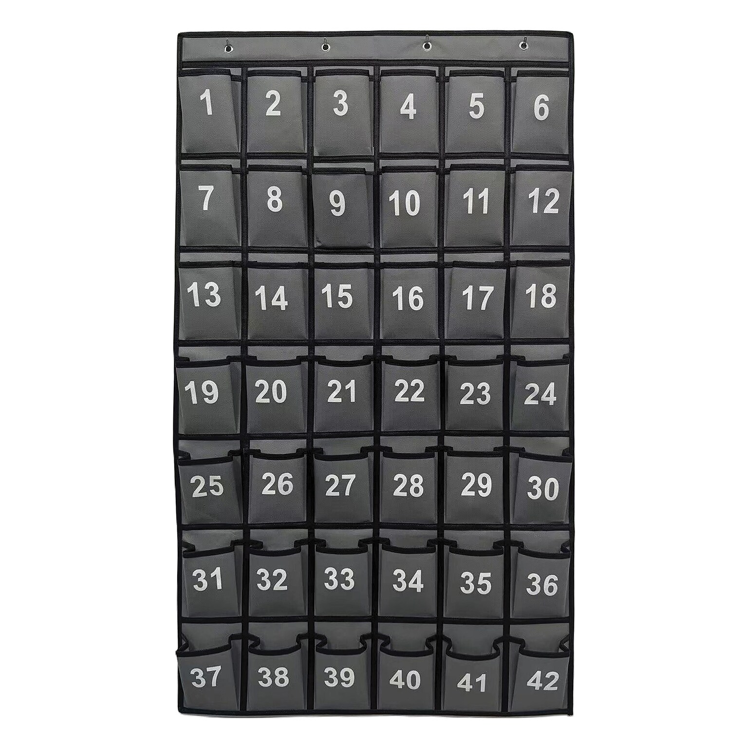Kore Design Non-Woven Fabric Hanging Classroom Cell Phone Organizer, 43.8 x 25.7 x 0.5, Grey (KD-PS4235)