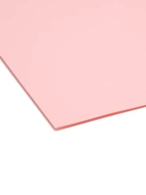 Smead Reinforced File Folder, Straight Cut, Letter Size, Pink, 100/Box (12610)
