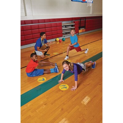 S&S Fitness Spot Markers & Dice, Assorted Colors, 22/Pack (W12469)