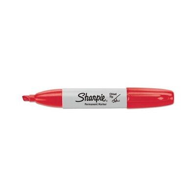 Sharpie Permanent Marker, Chisel Tip, Red (38202)