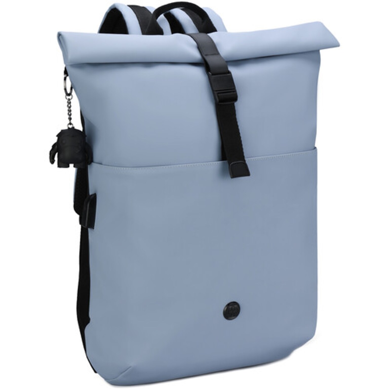 SwissDigital LAMONE Rolltop Laptop Compatible Backpack, Medium, Light Blue (SD1681-13)