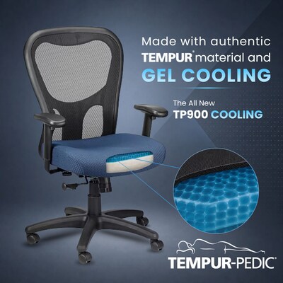 Tempur-Pedic Ergonomic Fabric/Mesh Swivel Task Chair, Navy/Black (TP9000-C-NVY)