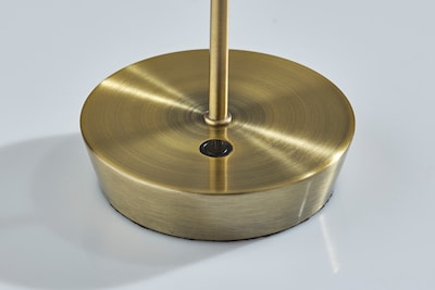 Adesso ADS360 Ako 12"H LED Table Lamp, Antique Brass/Clear Acrylic (AD9206-21)