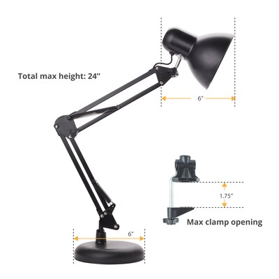 Newhouse Lighting Wright LED Desk Lamp, 24, Black (NHDK-WR-BK)