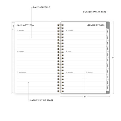 2026 Blue Sky Sophie Frosted Floral 5" x 8" Weekly & Monthly Personal Planner (140088-26)