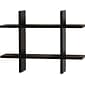V-Light 6-Shelf Wood Mounted Cross-Style Decorative Unit, 22", Black (VW161014B)