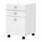 Bush Business Furniture Echo 3 Drawer Mobile File Cabinet, Pure White (KI60101-03)