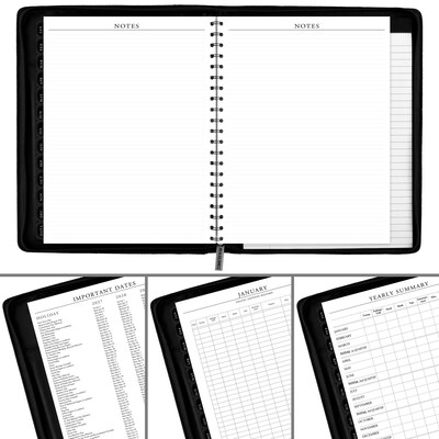 2027 AT-A-GLANCE Executive 8.25" x 11" Weekly & Monthly Appointment Book, Faux Leather Cover, Black (70-NX81-05-27)