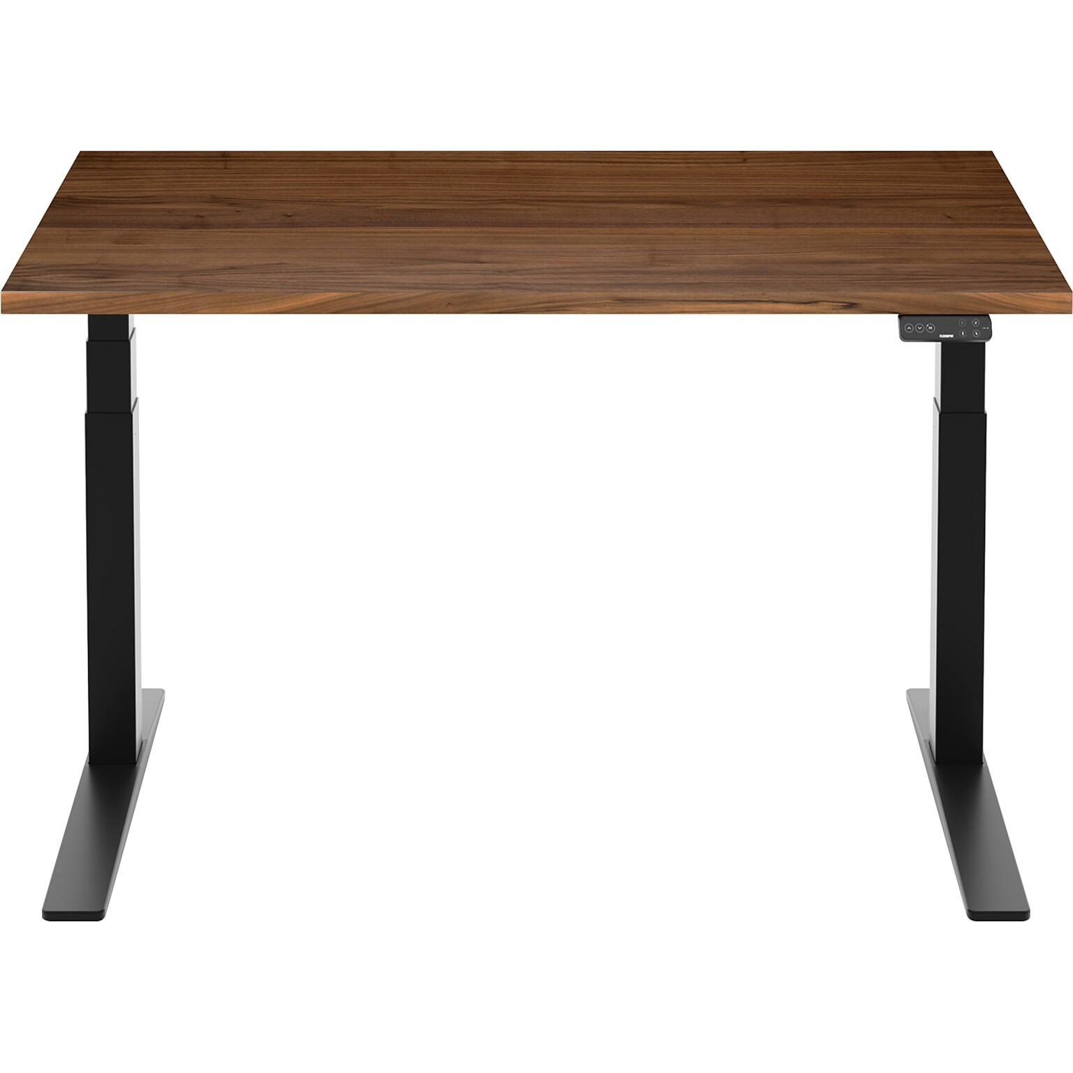 FlexiSpot E7 Pro 55W Electric Adjustable Standing Desk, Black Walnut/Black (E7BPRO5528-BW)
