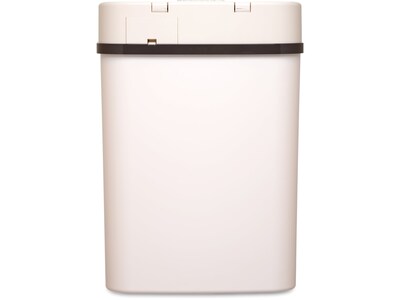 Nine Stars Plastic Sensor Trash Can, 3.2-Gallon, White (DZT-12-5WH)