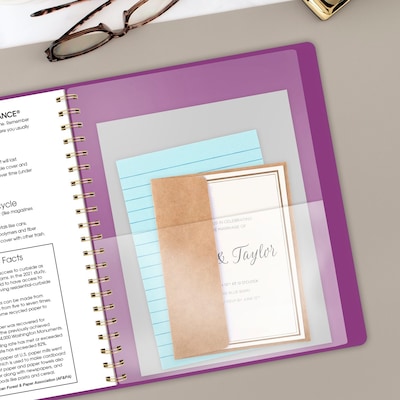 2026-2027 AT-A-GLANCE Contemporary 8.25" x 11" Academic Weekly & Monthly Planner, Faux Leather Cover, Purple (70-957X-18-27)