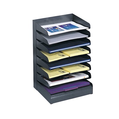 Safco 8-Compartments Steel File Organizer, Black (3129BL)