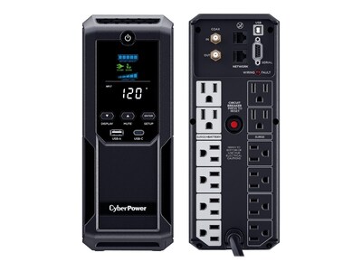 CyberPower Intelligent LCD 1350VA UPS, 12-Outlet, Black (CP1350AVRLCD3)