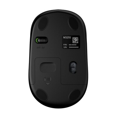 Logitech M325S Wireless Ambidextrous Optical USB Mouse, Black (910-006825)