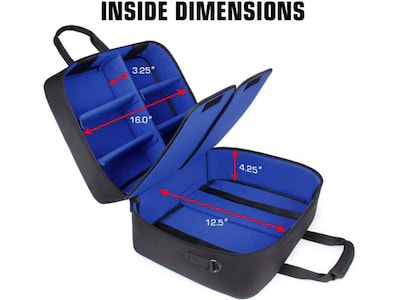 USA Gear S Series S23 Console Travel Bag for PlayStation 5, Black/Blue (GRSLS23110BLWS)