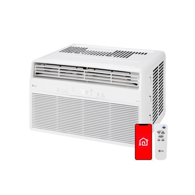 LG ThinQ 115-Volt 8000 BTU Window Air Conditioner with Remote, WiFi Enabled, White (LW8024RSM)
