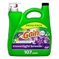 Gain Aroma Boost HE Liquid Laundry Detergent, Moonlight Breeze Scent, 107 Loads, 154 fl oz. (77196)