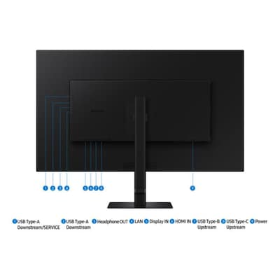 Samsung ViewFinity 37" UHD 4K VA 60Hz Monitor, HDR10, Built-In Speaker, Height Adjustable, Black (LS37D800UANXZA)