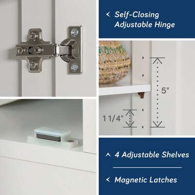 Sauder Select 71"H Storage Cabinet, White (419636)