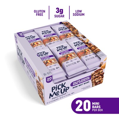 Pick Me Up Provisions™ Mini Gluten Free Salted Caramel Dark Chocolate Nut Bar, 0.7 oz., 20/Box (PM62795)
