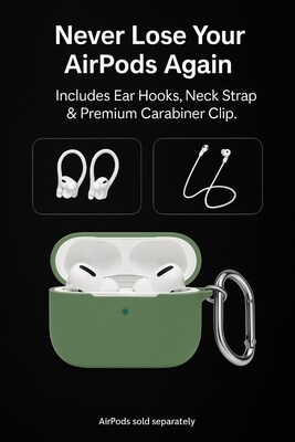 SaharaCase Venture Series Silicone Case Kit for AirPods Pro 3, Anti-Shock Material, Cactus Green (HP00212)