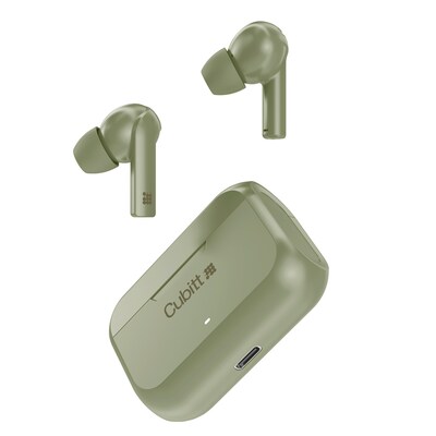 Cubitt Gen 2 Wireless Active Noise Canceling Earbuds, Bluetooth, Green (CTEG2-3)