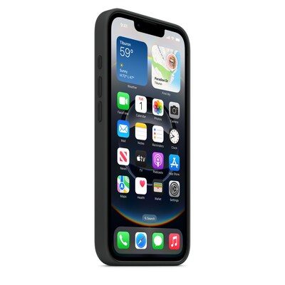 Apple Silicone Phone Case for iPhone 16e, Shock Absorbing, Black (MD3N4ZM/A)