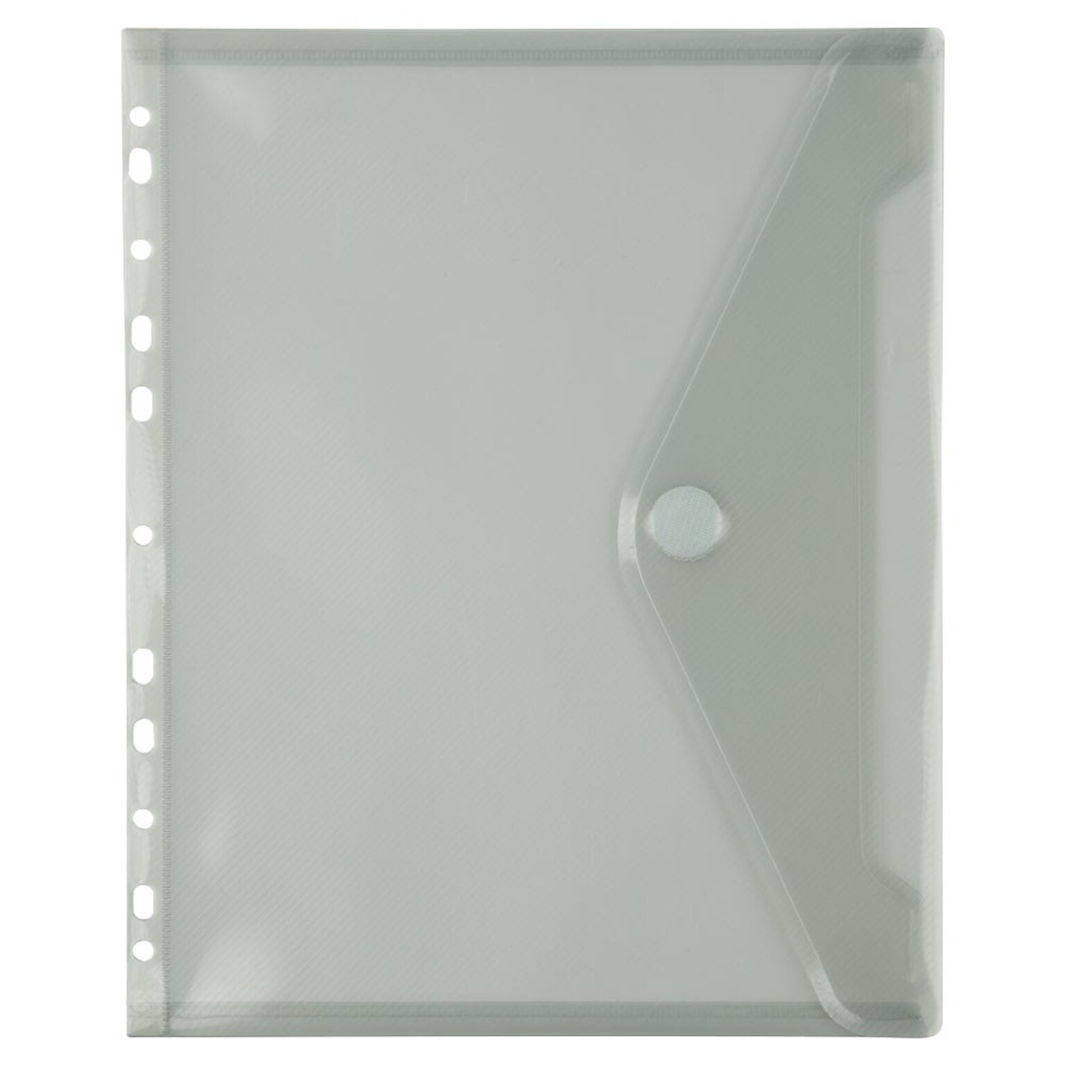 JAM Paper Plastic Binder Pocket, Gray, 3/Pack (235738956AX3)