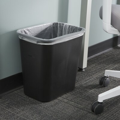 Coastwide Professional™ Indoor Trash Can Without Lid, Black Soft Molded Plastic, 7 Gallon (CW56429)